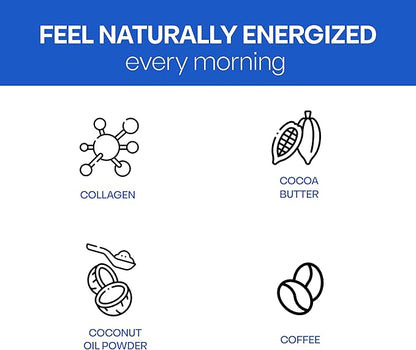NutriBreakfast by Nutrillermo/Keto Protein Vanilla Latte Collagen Powder with MCT Oil/MCT Oil Powder with Collagen/Keto Collagen Peptides Powder with Grass-Fed Bovine Collagen Type I & III-15 Servings