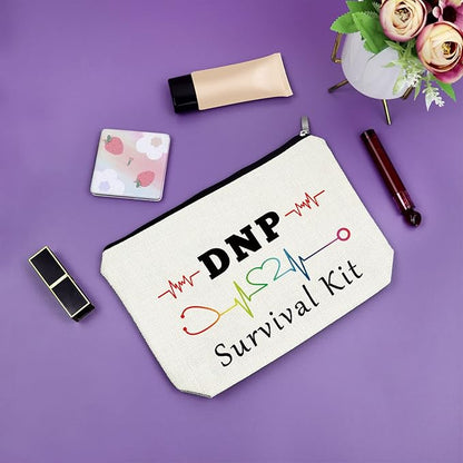 Sazuwu DNP Graduation Makeup Bag - Doctor of Nursing Practice Appreciation Gift, Cosmetic Bag for Women, Travel Pouch