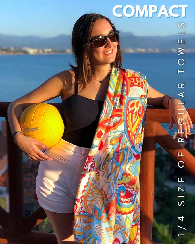 ECCOSOPHY Microfiber Beach Towel - Sand Free Towels 71x35 in