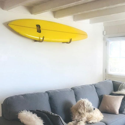 COR Surf Surfboard Wall Rack for Longboards and Shortboards | Beautiful Wood Wall Display Mount Works Indoor and Outdoor