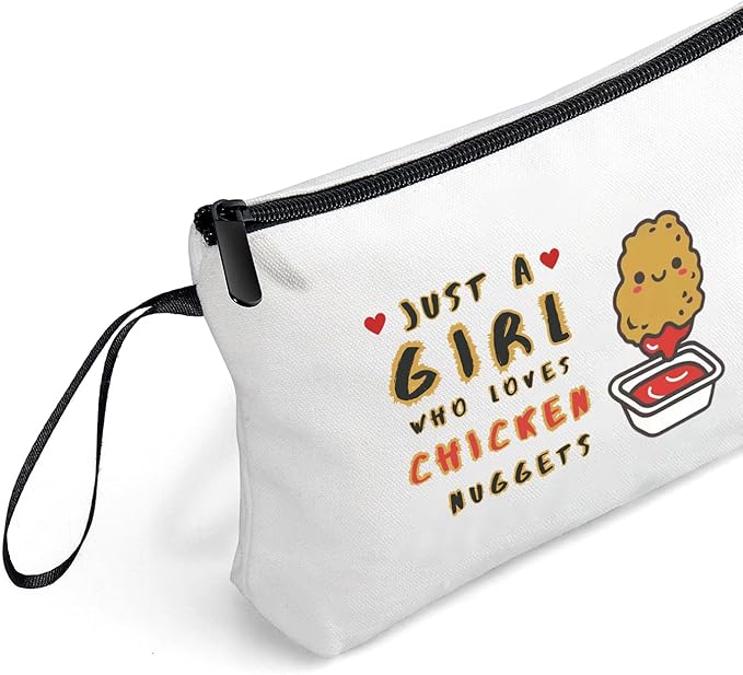 Chicken Nugget Gifts,Foodie Gifts,Funny Food Gifts,Friend Gift,Gift for Sisters from Sister,Makeup Bag for Women,Cute Gifts for Friend,Quirky Gifts,Fun Gifts for Women,Christmas Gifts for Daughter