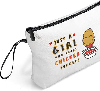 Chicken Nugget Gifts,Foodie Gifts,Funny Food Gifts,Friend Gift,Gift for Sisters from Sister,Makeup Bag for Women,Cute Gifts for Friend,Quirky Gifts,Fun Gifts for Women,Christmas Gifts for Daughter