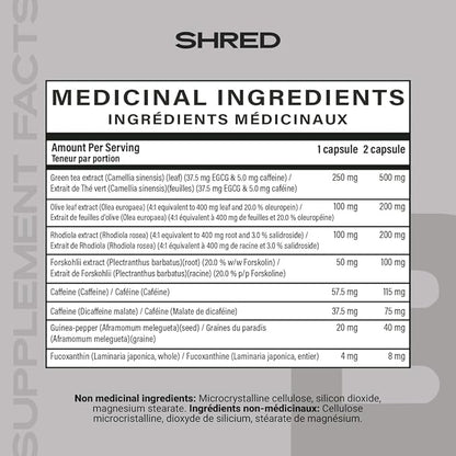 Iron Brothers Supplements Shred for Men & Women | Strong Appetite Suppressant for Weight Loss Management | Supports Cognitive Function Promotes Endurance Increases Energy - Fat Burner - Reduce Craving