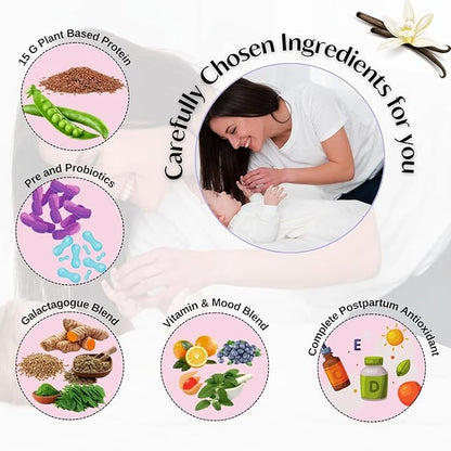Postpartum & Lactation Journey Protein Powder (17.17 OZ, Vanilla)