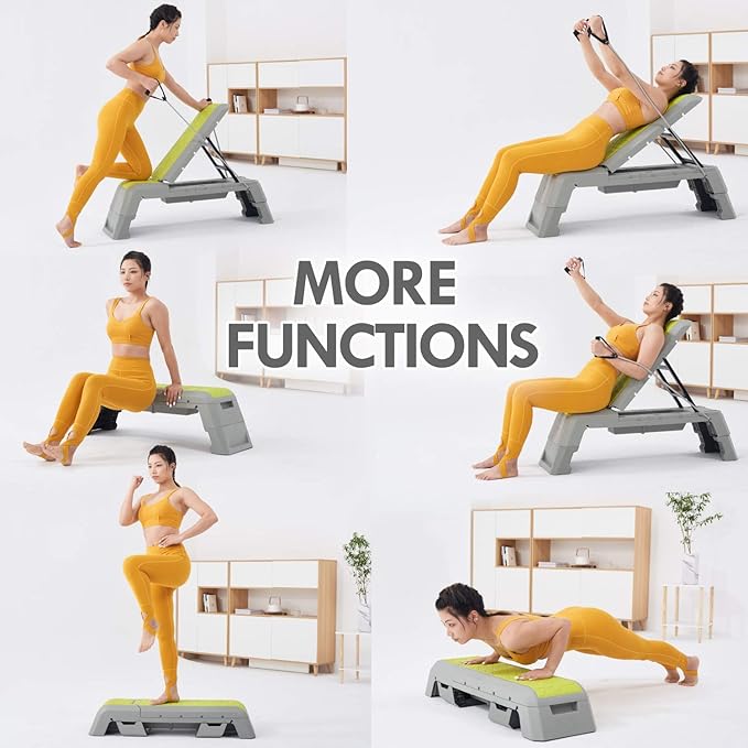 leikefitness Multifunctional Aerobic Deck with Cord Workout Platform