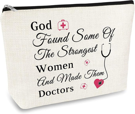 Doctor Gifts Doctor Makeup Bag for Women Doctor Thank You Appreciation Gifts Inspirational Gift for Doctor Cosmetic Bag Medical Graduation Gifts Retirement Birthday Gift for Doctor Travel Toiletry Bag