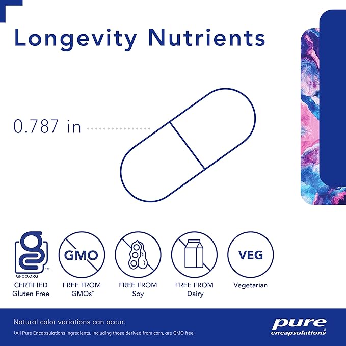Pure Encapsulations Longevity Nutrients | Multivitamin/Mineral Complex to Support Healthy Aging, Brain Function, Eyes, Bones, and Vascular Health* | 240 Capsules