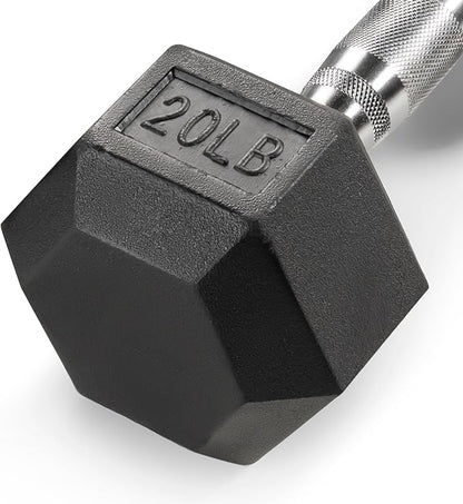 Marcy Rubber Hex Dumbbell Sold in Pairs - Available for 5lb - 20lb