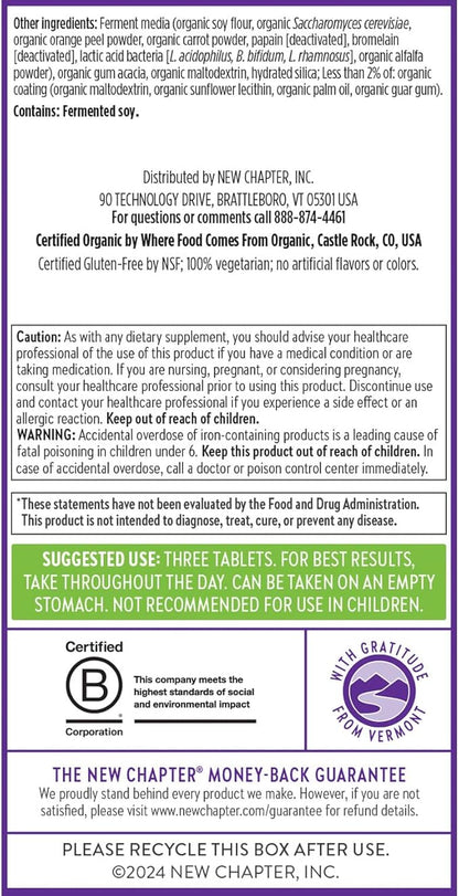 New Chapter Advanced Perfect Prenatal Vitamins, 270ct, Made with Organic, Non-GMO Ingredients for Healthy Baby & Mom - Folate (Methylfolate), Whole-Food Fermented Iron, Vitamin D3 + Ginger