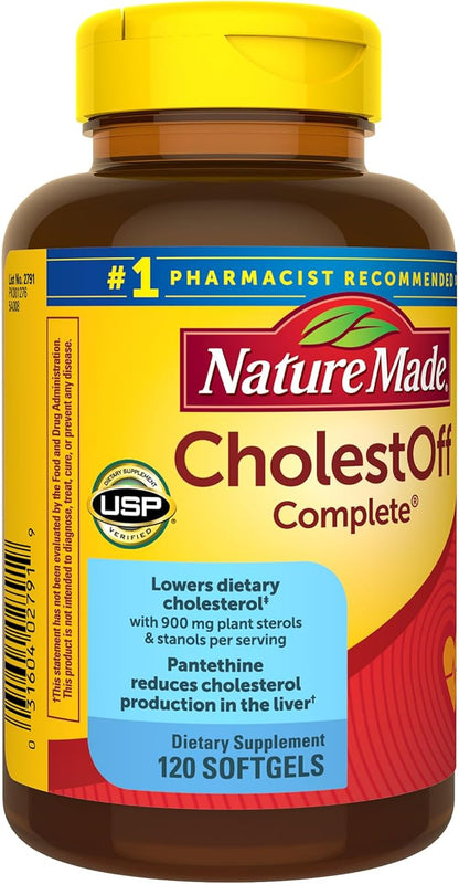 Nature Made CholestOff Complete, 120 Softgels, 20 Day Supply