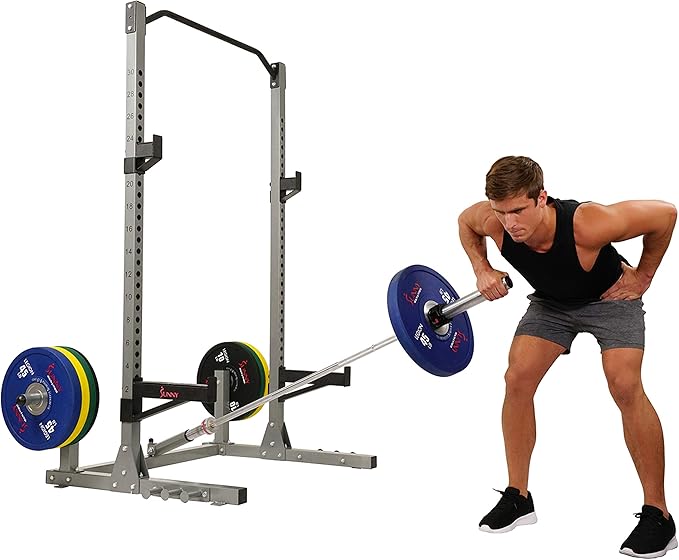 Sunny Health & Fitness Power and Squat Rack 360° Swivel