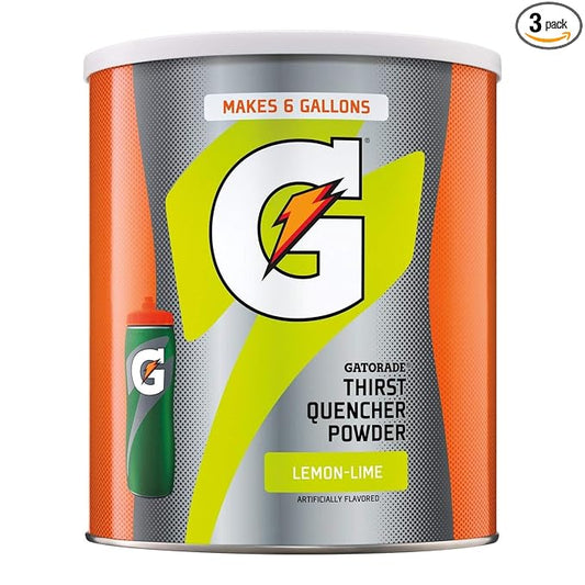 Gatorade Thirst Quencher Powder, Lemon-Lime, 51oz Powder (Pack of 3)