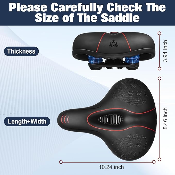 Zacro Bike Seat Comfort for Women Men