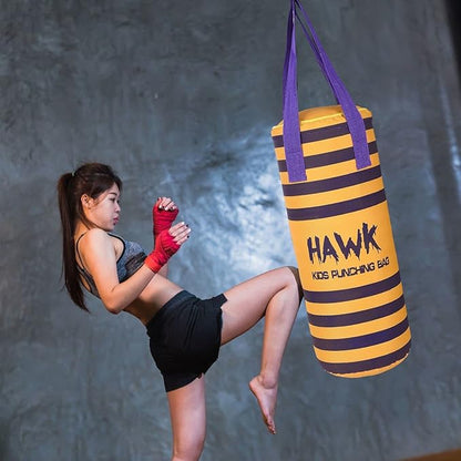 Kids Punching Bag for Kids Boxing Gloves MMA Training Fitness Workout Kickboxing Grappling Karate Heavy Target Bag UNFILLED