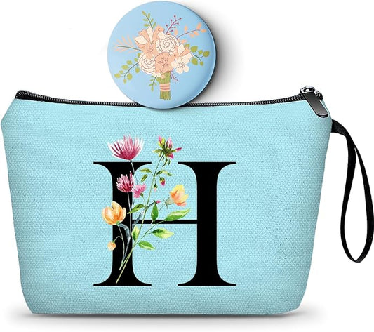 SEAMOON Birthday Inspirational Bridesmaid Proposal Team Small Gifts for Women Mom Aunt Teacher Sister Coworkers Makeup Cosmetic Bag Travel with Mirror Mothers Day Christmas Graduation H