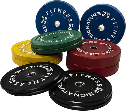 Signature Fitness 2" Olympic Bumper Plate Weight Plates 35LB Single,