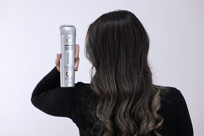 naissant Silver Ash Blonde Hair Blue Toning Mask | Eliminates Brassiness | Neutralizes Yellow & Orange Tones | Paraben, Ammonia & Sulfate Free | Pro-Vitamin B5, Olive Oil & Honey (Azul Plata) 10.1 Fl