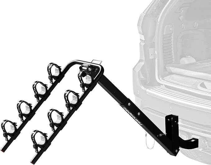 Retrospec Lenox 2-5 - Bike Hitch Rack for Cars, Trucks, SUVs with 2” Hitch | Foldable Steel Frame with Anti-Rattle Adapter, Tie Down Cradles and Straps - Fits Most Frames