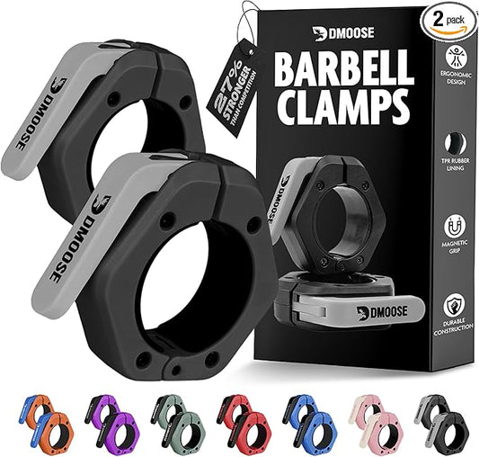 DMoose Fitness Barbell Clips 2" (Pair) - Quick