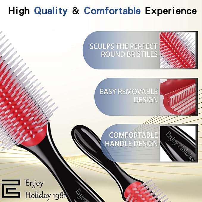 Curly Hair Brush for Women Men Curl Defining Hairbrush Unbrush Small Mini Detangler Wavy Edge Combs Barber Styling Tools Travel Accessories Cruise Ship Essential 2030 Beach Vacation Must Have Gift