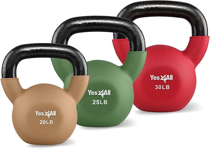 Yes4All Neoprene Coated/Adjustable Kettlebell & Kettlebell Sets -