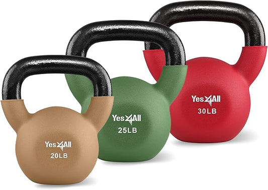 Yes4All Neoprene Coated/Adjustable Kettlebell & Kettlebell Sets -