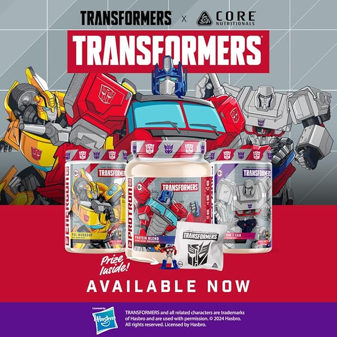 Core Nutritionals | Transformers Protron Protein Blend Nutritional Supplement Formula (Free Prize Inside) for Adults Ages 18+ (2 Pounds, Mixed Berry Cheesecake)