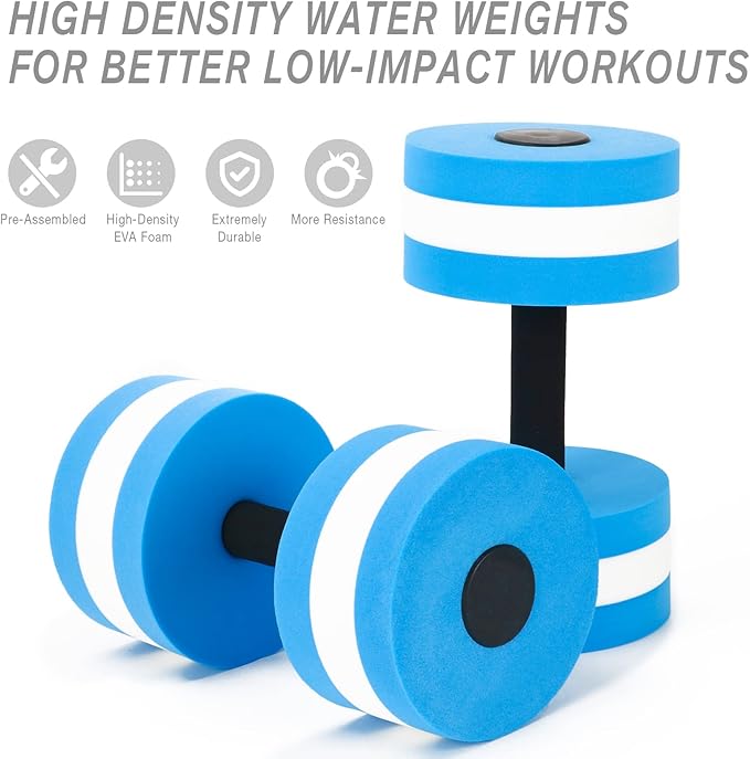 NEAGLORY 5-Piece Aquatic Exercise Set - Pool Fitness Equipment with Foam Water Dumbbell, Swim Kickboard, Pull Buoy, Aquatic Swim Belt