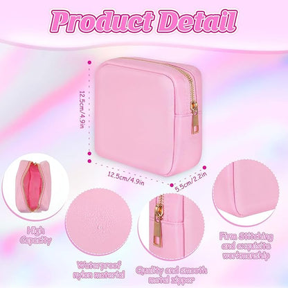 Sweetude 6 Pcs Nylon Makeup Bag Travel Nylon Pouch Zipper Cosmetic Bag for Purse Women Girls Organizer Makeup Pouch for Birthday Wedding Mother's Day Graduation Gifts(Mini,Assorted Color)