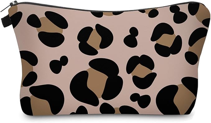 Cute Travel Makeup Bag Cosmetic Bag Small Pouch Gift for Women (Big Leopard)