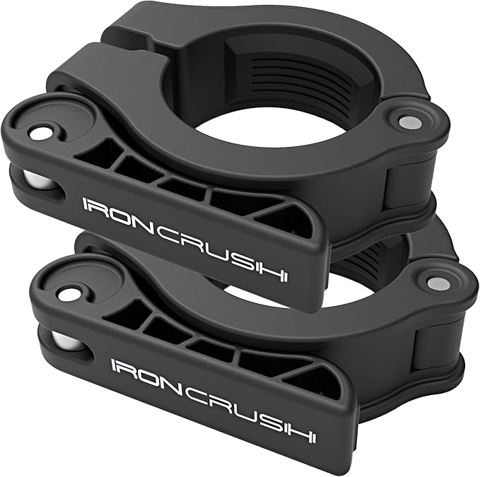 Iron Crush Olympic Barbell Clips - Adjustable &