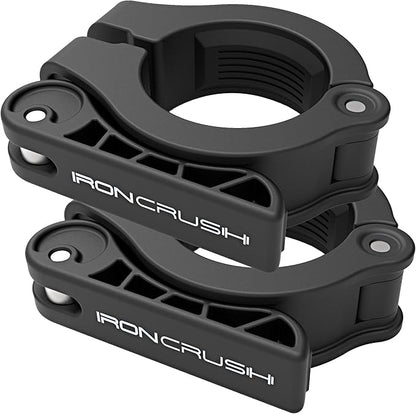 Iron Crush Olympic Barbell Clips - Adjustable &