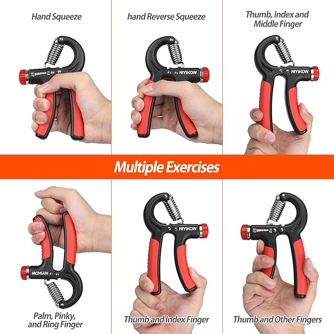 Grip Strength Trainer 22-132Lbs (10-60kg), (10-60kg), Forearm