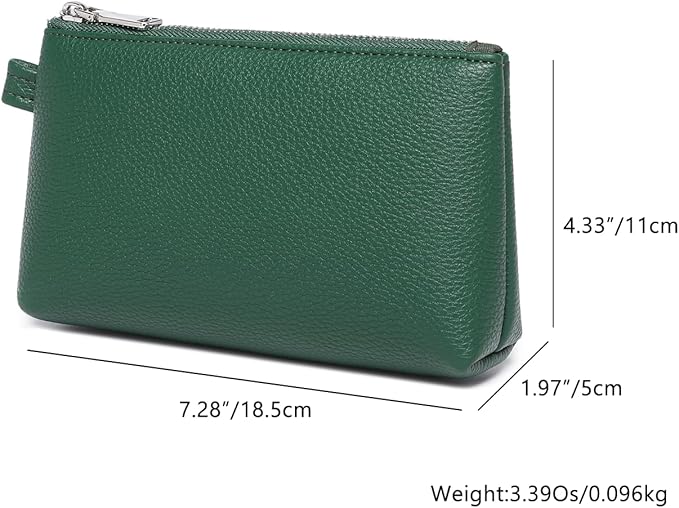 PU Leather Makeup Simple and Convenient Handbag Small Exquisite Storage Bag (Pu/Forest Green)