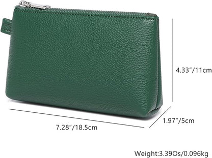 PU Leather Makeup Simple and Convenient Handbag Small Exquisite Storage Bag (Pu/Forest Green)