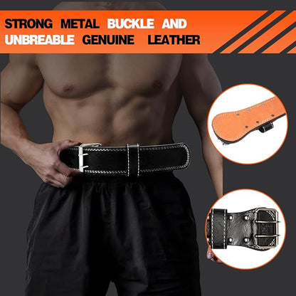Weight Lifting Belt Gym Fitness 4â€ Padded Support,10 Adjustable