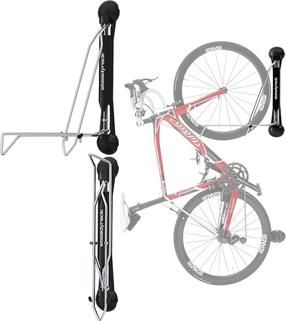 Steadyrack Bike Rack - Classic Vertical Wall Mount for Garage, East Lift Indoor Bike Storage Solution for Home, Bicycle Hangers for Garage Can Hold up to 77 lbs