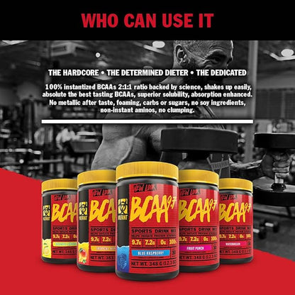 Mutant BCAA 9.7 Supplement BCAA Powder with Micronized Amino Energy Support Stack, 348g - Fruit Punch