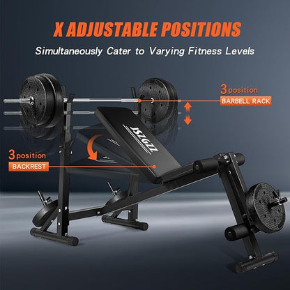 Strength Training Adjustable Benches 660LBS Weight 3 level