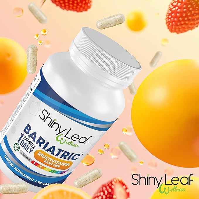 Shiny Leaf Bariatric Multivitamin Iron-Free Capsules for Post Bariatric Surgery Patients, Once Daily Bariatric Vitamins Without Iron for WLS, Sleeve, Gastric Bypass Surgery (3 Months / 90 Caps)