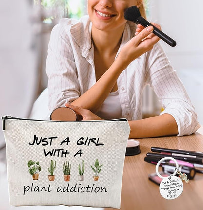Green Plant Makeup Bag, Plant Lover Gifts Gardening, Gifts for Women Gardeners, Plant Lover Stuff, Plant Makeup Bag Gifts for for Plant Lovers Gardeners,Christmas Birthday Gifts(Plant)