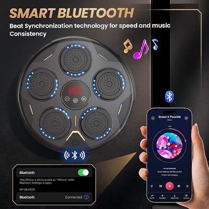 Music Boxing Machine, Boxing Machine with Beat Sync, Music Boxing for Adults and Kids, 9 Modes & 9 Speeds Includes Boxing Gloves