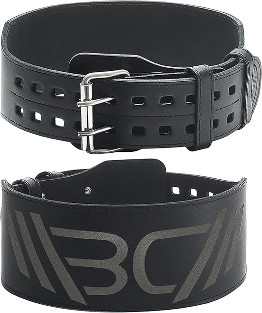 WARM BODY COLD MIND Leather Weight Lifting Belt 4" Adjustable