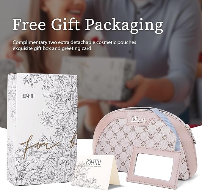 Small Makeup Bag for Purse Cosmetic Bag: Checkered Make up Bag for Women - Cute Preppy Skincare Bags for Evening - Waterproof Travel Pouch for Toiletry Organizer with Mirror & Zipper(012-Pink)