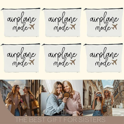 6 PCS Travel Gifts for Women - Girls Trip & Weekend Bags for Women Traveler Sister Besties Vacation Holiday Bachelorette Party Cosmetic Bag