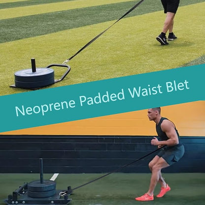 Weighted Training Waist Belt for Pulling Sled and Tires