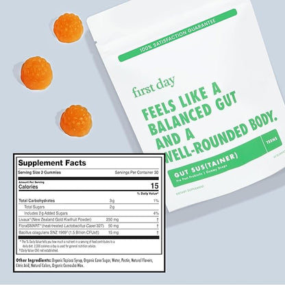 FIRST DAY Teens Tribiotic Gummies – Pre+, Post+, Probiotics & More to Support Growth – 30 Day Supply