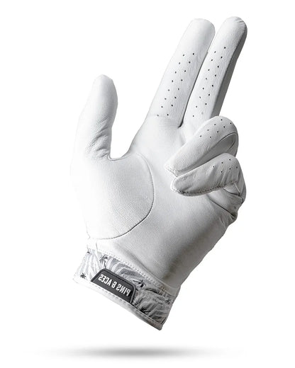 Pins & Aces - Palm Sunday Golf Glove Design - Premium AAA Cabretta Leather, Long-Lasting Durable Tour Glove for Men or Women - Premium Leather Golf Glove Left & Right Hand