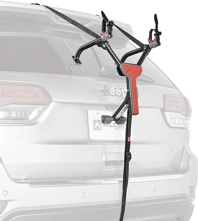 Allen Sports Ultra Compact Folding 1-Bike Trunk Mount Rack, Model MT1-B, Gray powder coated