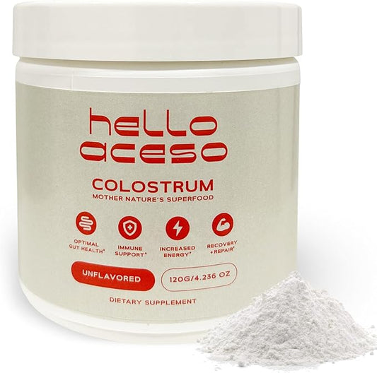 Colostrum Powder (Unflavored) - Immune Support & Energy Boost - Superfood Supplement - Colostrum for Women & Men - Dietary Supplement for Gut Health